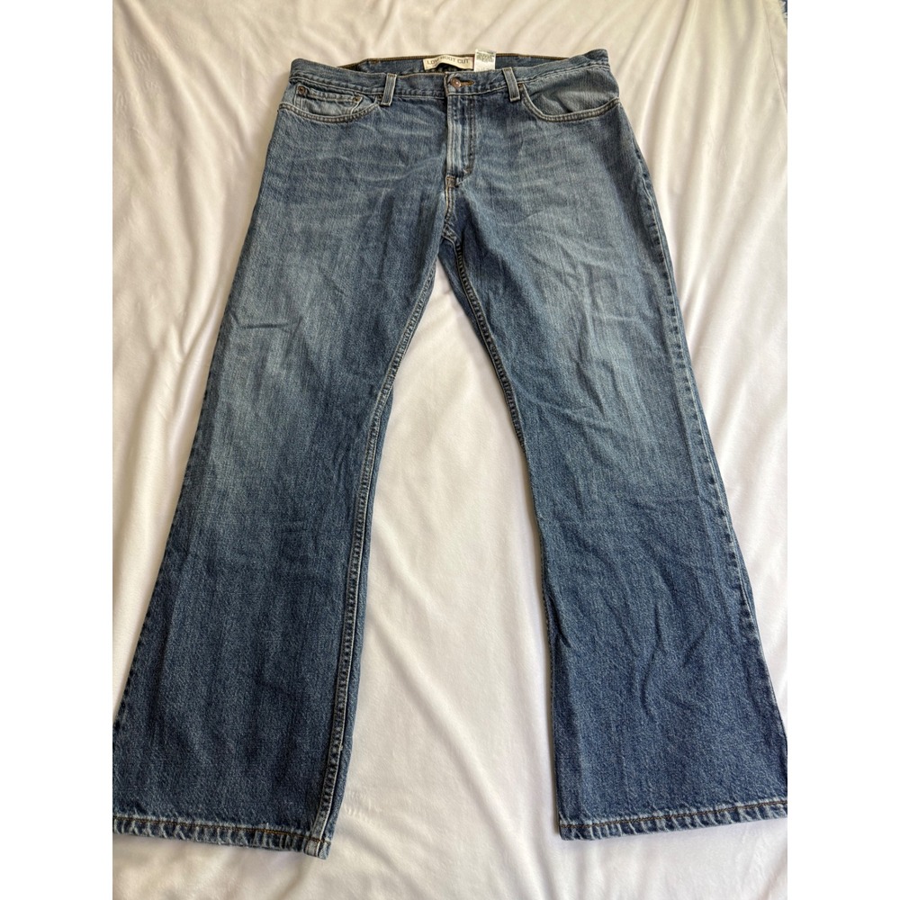 Levis 527 Y2K Low Boot Cut Jeans Mens 38x30 Medium Wash Denim Blue Pants